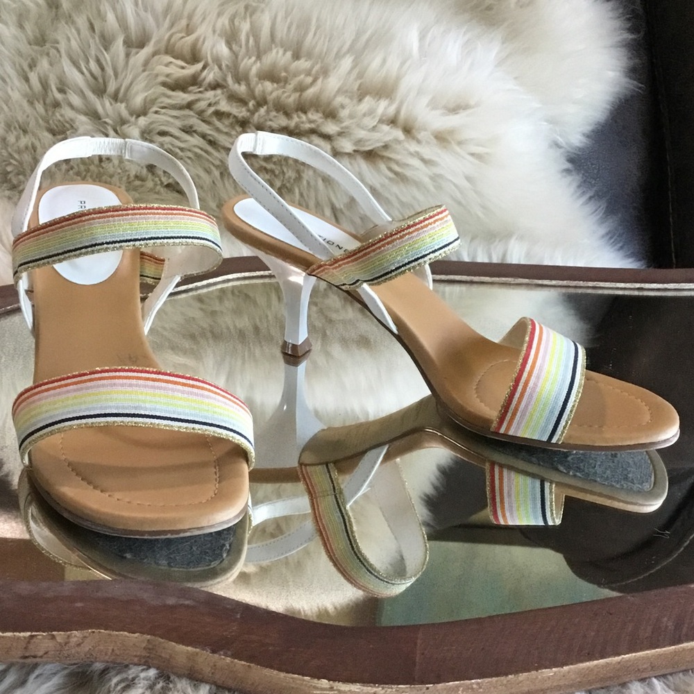 Predictions Multicolor Striped Heels
